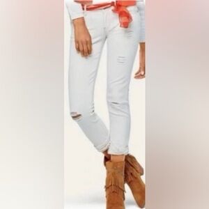 CAbi Slim Boyfriend Distressed Jeans